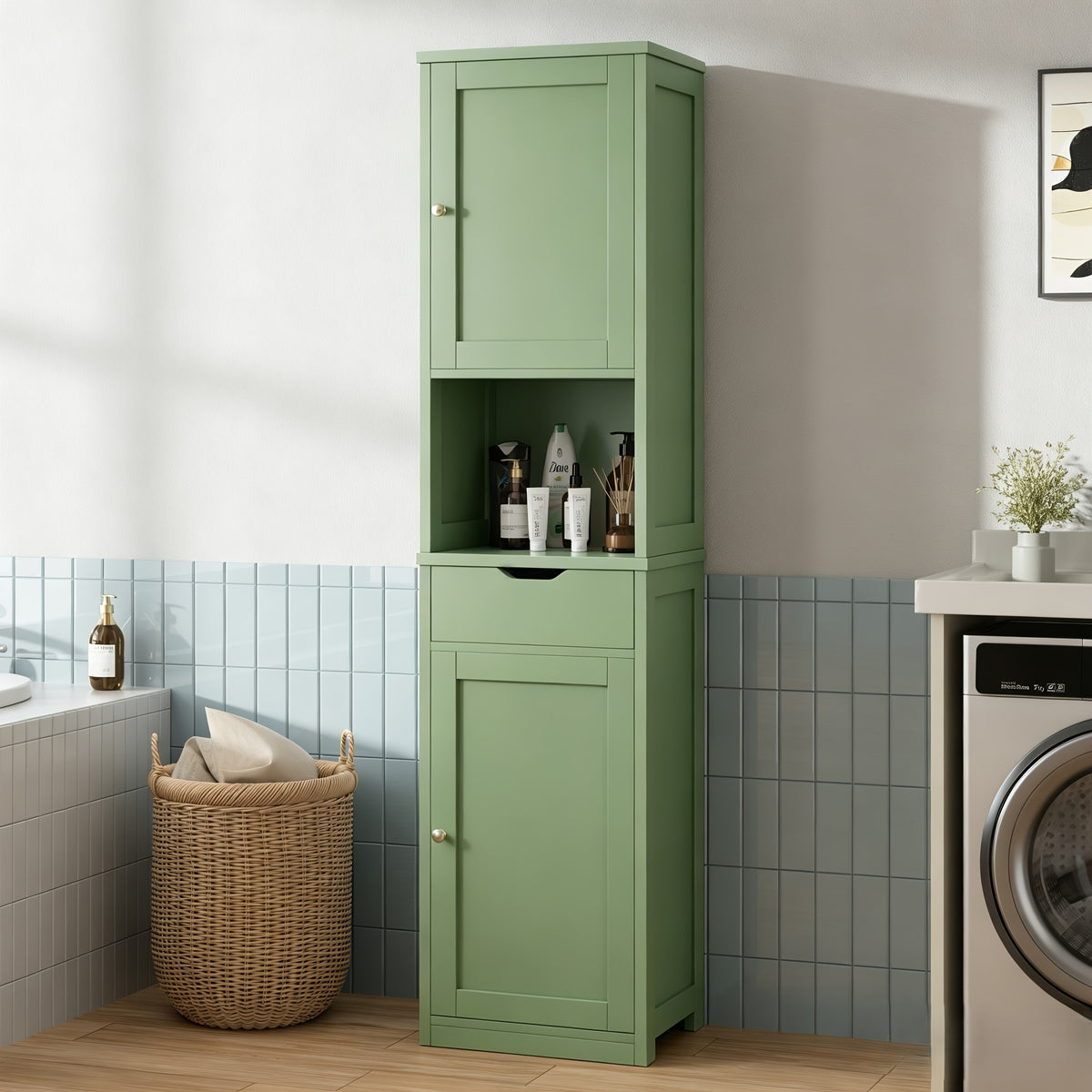 Storage Cabinet shown in the Green option