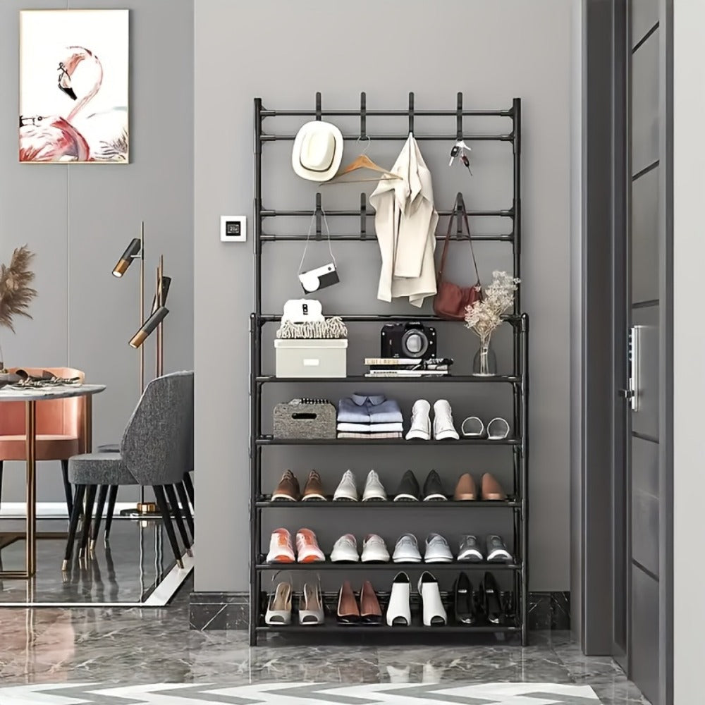 5-Tier Freestanding Coat Rack, Freestanding Garment Rack for Organized Everyday Storage detail image - detail view 13