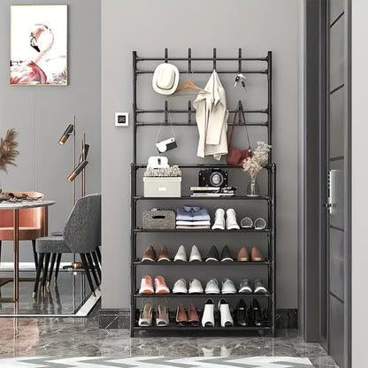 5-Tier Freestanding Coat Rack, Freestanding Garment Rack for Organized Everyday Storage detail image - detail view 13