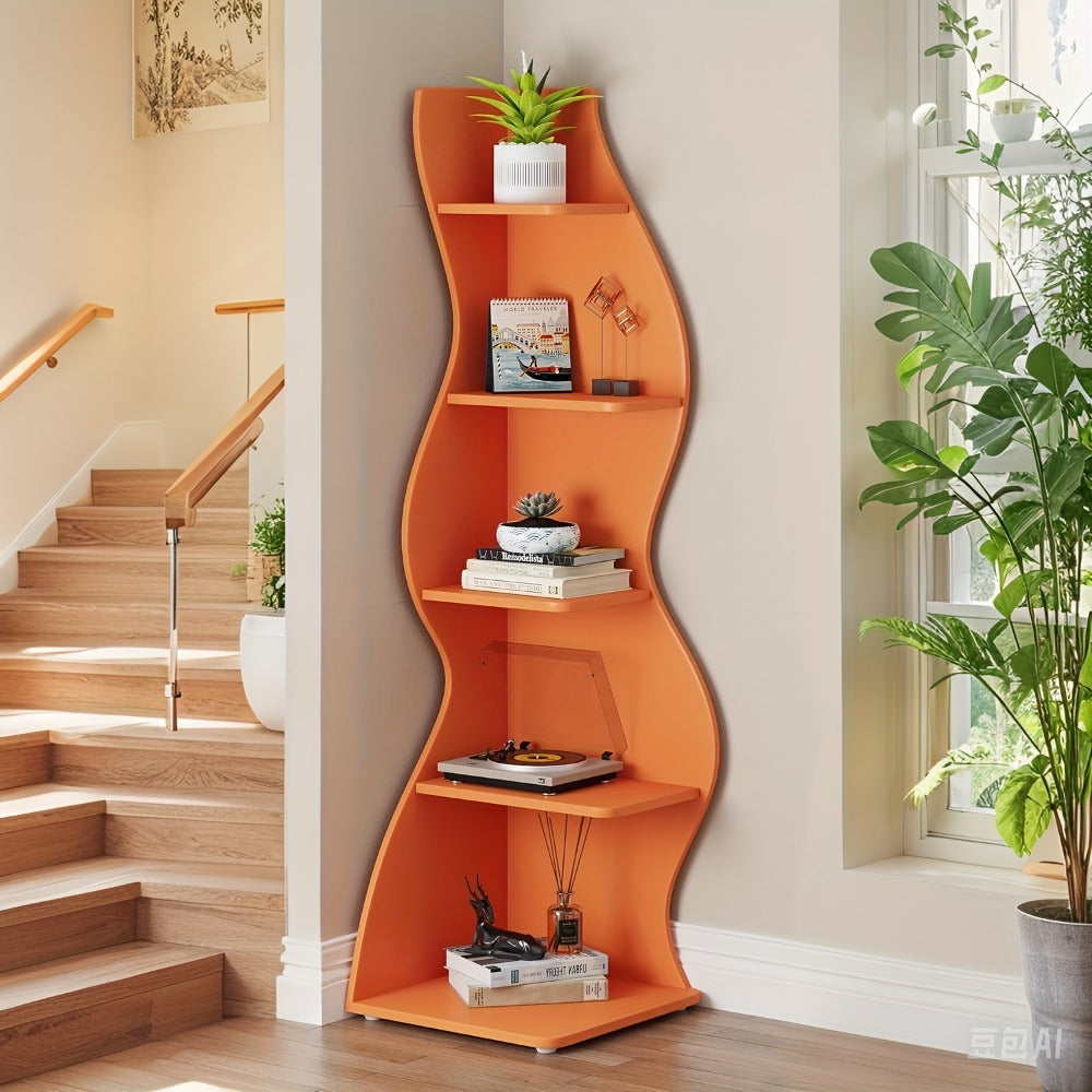 5-Tier Freestanding Corner Shelf for Living Room and Bedroom detail image - detail view 12
