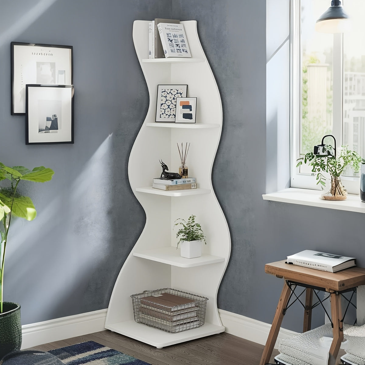 Corner Shelf shown in the White, 1pc option