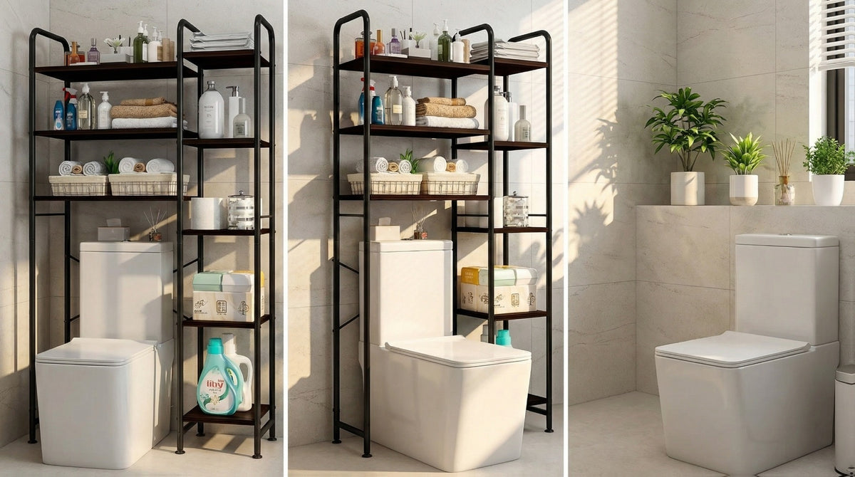 5-Tier Freestanding Over-the-Toilet Storage Organizer, Toilet Shelf Organizer detail image - detail view 16
