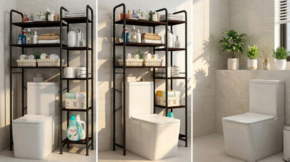 5-Tier Freestanding Over-the-Toilet Storage Organizer, Toilet Shelf Organizer detail image - detail view 16