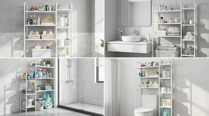5-Tier Freestanding Over-the-Toilet Storage Organizer, Toilet Shelf Organizer detail image - detail view 17