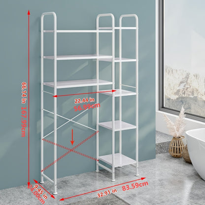 5-Tier Freestanding Over-the-Toilet Storage Organizer, Toilet Shelf Organizer detail image - detail view 4
