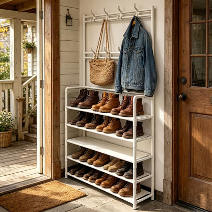 5-Tier Freestanding Shoe Rack with Tool-Free Assembly, Closet Shoe Shelf detail image - detail view 15