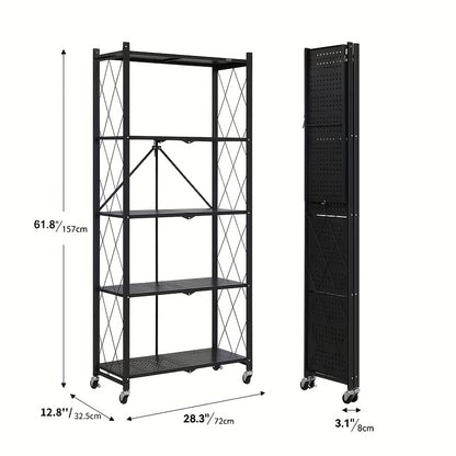 Outdoor Storage Rack shown in the Black - 5 layers option