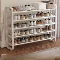 White 5-layer shoe rack, can hold 18 pairs of shoes