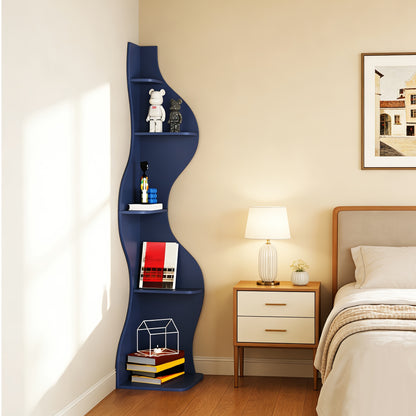 Bookshelf shown in the Blue option