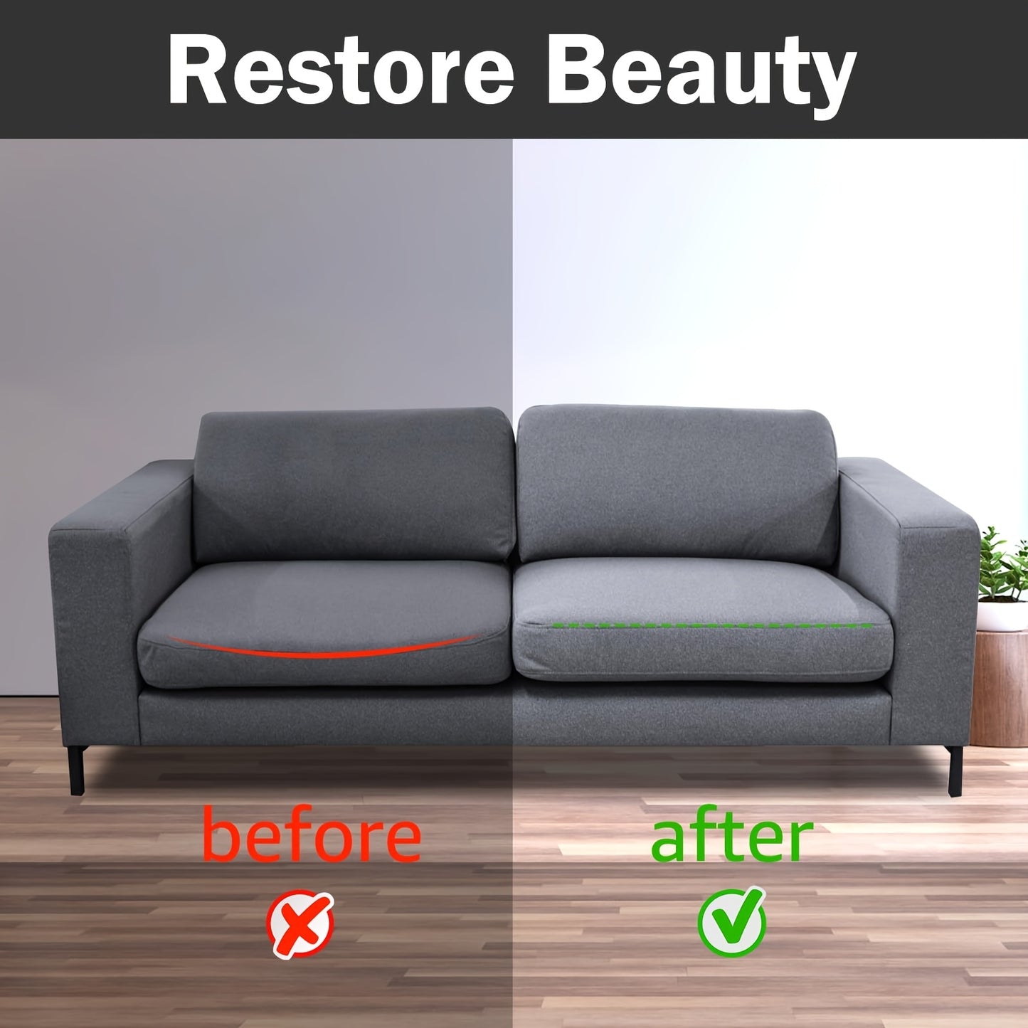 3pcs Furniture Seat Support 20 "x 20" High-density Foam Couch Sofa Cushion Support Cushion SAG Repair Replacement for Sofa Couch Loveseat Chair Sagging Sea