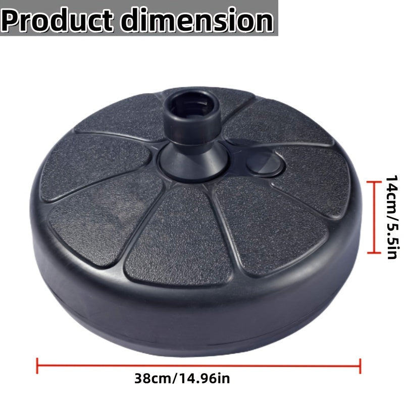[Durable Round Umbrella Base] Durable Fillable Round Patio Umbrella Base, Free-Standing Patio Umbrella Round Base for Outdoor, Lawn, Backyard, Garden