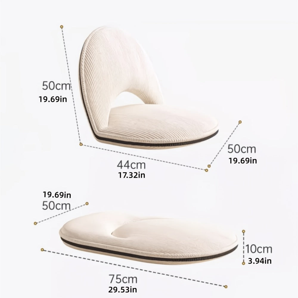 Foldable Floor Sofa Recliner with 5 Adjustable Levels, Ergonomic Lazy Sofa Chair for Living Room Bedroom Camping Concerts, Portable Folding Floor Chair Gift