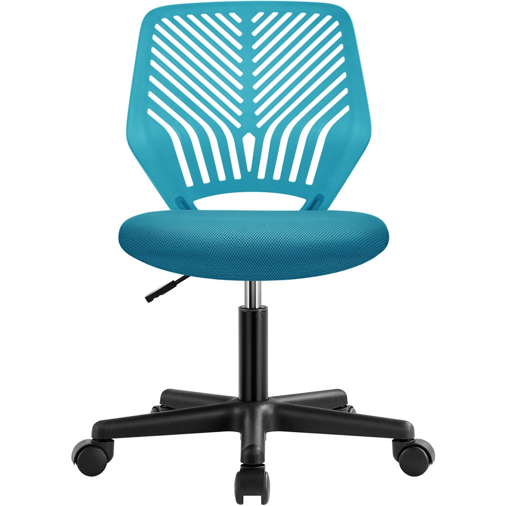 Costoffs Ergonomic Office Chair Armless Height Adjustable Swivel Task Chair with Lumbar Support for Home and Study, 300lb Weight Capacity, Black/Turquoise/Dark Gray/Rose red/Purple/Green/Blue, Christmas Gift