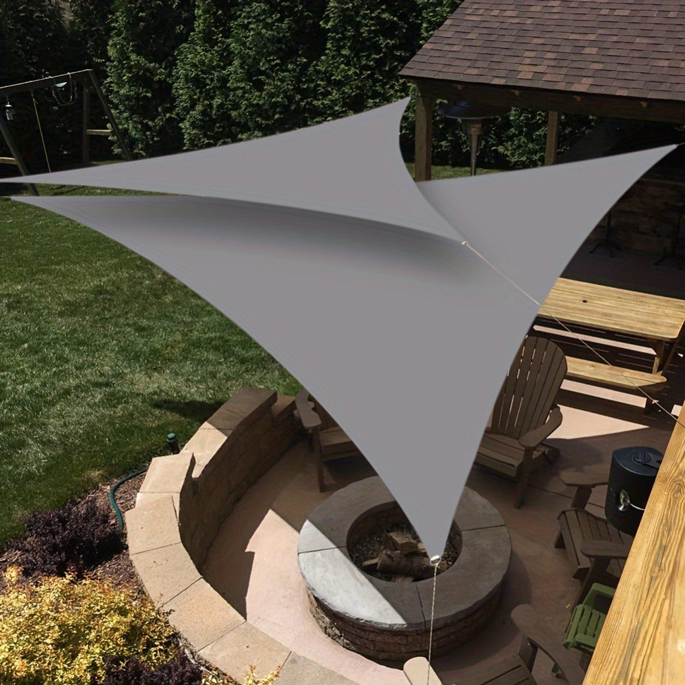Triangle Shade Sail 98% UV Block 8 Colors 4 Sizes Solid Polyester Reinforced Corners – Outdoor Sun Shade Canopy for Patio Garden Backyard Pool Deck Balcony