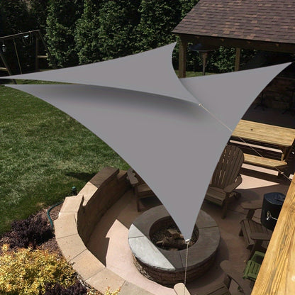 Triangle Shade Sail 98% UV Block 8 Colors 4 Sizes Solid Polyester Reinforced Corners – Outdoor Sun Shade Canopy for Patio Garden Backyard Pool Deck Balcony