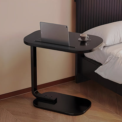 Simple Luxury Solid Wood Circular Coffee Table - Modern Double-Layer Sofa Side Cabinet, Creative Lightweight Luxury Side Table, Chic And Simple Living Room Circular Coffee Table, Suitable for Bedroom, Balcony, Living Room And Kitchen Leisure Tables