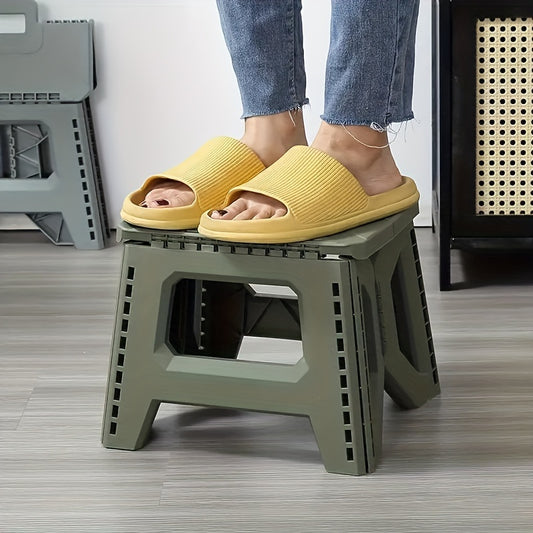 330 Pound Heavy-duty Thick Portable Folding Stool - Multi Color 1 Square Plastic Folding Stool, Suitable for Indoor, Party, Picnic, Fishing | Durable PP