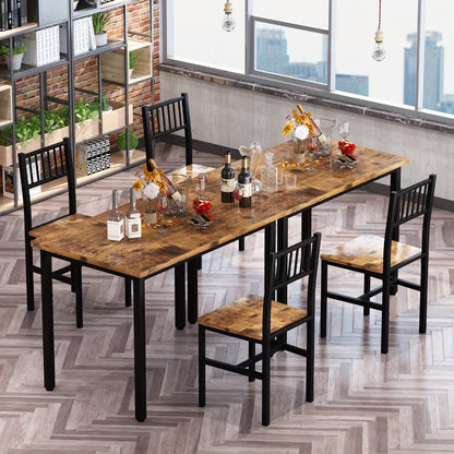 3-Piece Small Space Dining Table & Chair Set with Ladder Back Chairs – Compact Kitchen Table Set for Living Room, Bedroom & Apartment