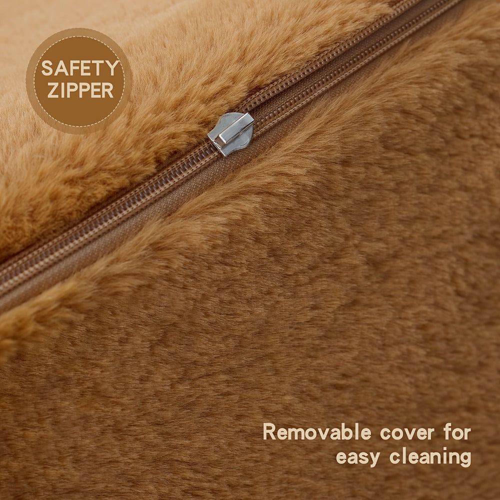 Kids Sofa & Armchair, Teddy Bear Recliner for Toddlers, Memory Foam Padded Reading Nook Chair, Supportive Animal Lounge Chair for Kids, Soft Brown Plush Nursery Seating for Boys & Girls