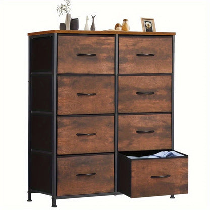 Hallway Storage Cabinet with Fabric Drawers - Metal Frame Dresser Organizer 2 4 or 8 Drawer Options for Home Bedroom Office Apartment Living Room