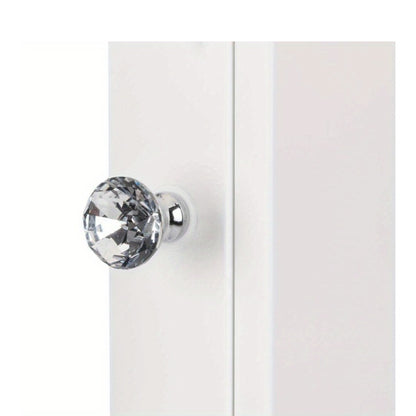 Modern White Metal Wall-Mounted Bathroom Storage Cabinet with 2 Mirror Doors & Adjustable Shelves - Space-Saving Medicine Organizer for Kitchen, Laundry Room, Hotels - Easy Assembly, No Electrical Needed, Narrow Bathroom Storage Cabinet, Contemporary Desi