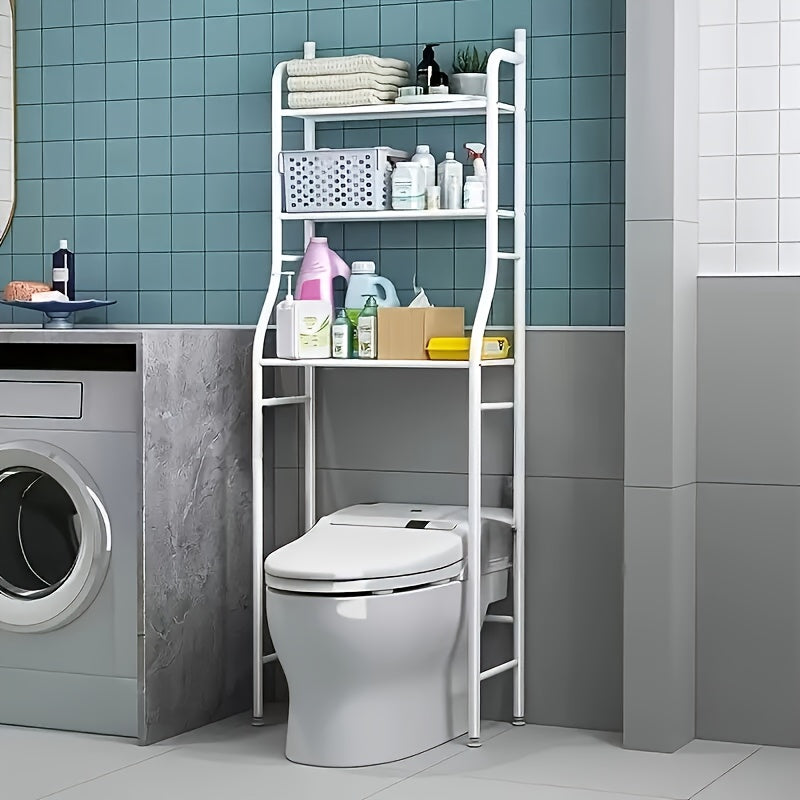 Toilet Rack, Independent Metal Bath Rack, with Roll Paper Rack And Hook, Space Saving Bathroom Organizer And Storage Rack, Above Toilet Rack, Used for Bathrooms And Laundry Rooms
