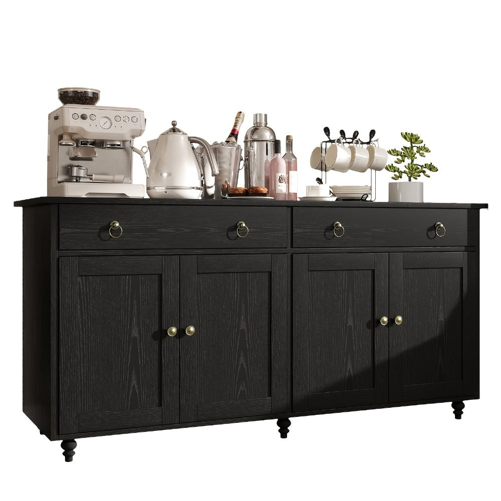 55-Inch Buffet Cabinet with Adjustable Shelves for Organized Everyday Storage in Entryway detail image - detail view 9