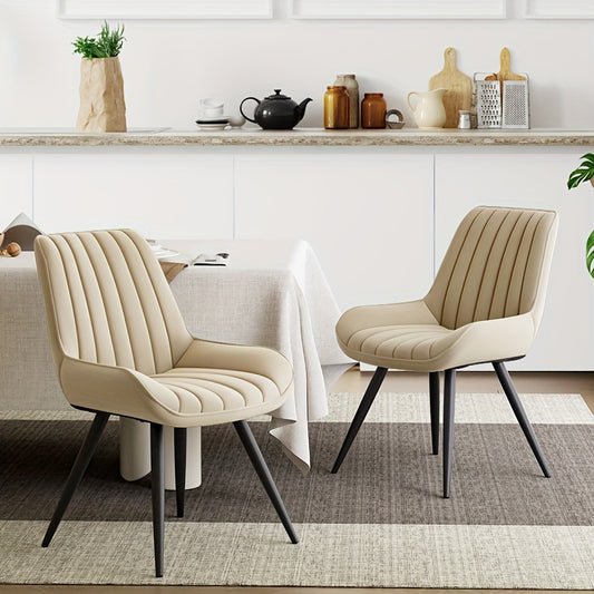 Modern Dining Chairs Set Of 2/4! Comfy Dining Room Chairs Reception Chair with Thick Cushions, Upholstered Fabric Kitchen Side Chairs with Metal Legs Suitable for Office Bar Kitchen Dining Room