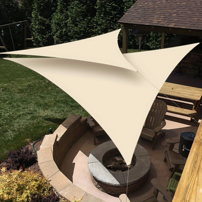 Triangle Shade Sail 98% UV Block 8 Colors 4 Sizes Solid Polyester Reinforced Corners – Outdoor Sun Shade Canopy for Patio Garden Backyard Pool Deck Balcony