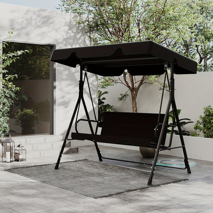 Outdoor Porch Swing Glider With Canopy And Adjustable Bracket, Heavy Duty Frame, Great Patio Furniture Deal, For Adults, For Backyard, Lawn, Or Garden