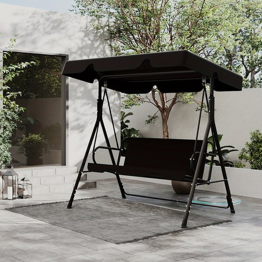 Outdoor Porch Swing Glider With Canopy And Adjustable Bracket, Heavy Duty Frame, Great Patio Furniture Deal, For Adults, For Backyard, Lawn, Or Garden