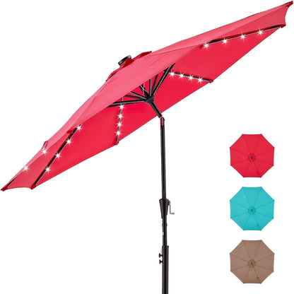 7.5/9/10/15 FT Outdoor Patio Umbrellas Market Umbrella with Push Button Tilt/Crank, 8 Durable Ribs, Fade Resistant And Waterproof for Garden, Lawn, Deck, Backyard, And Pool