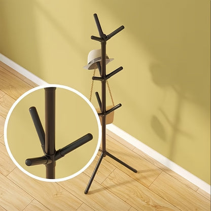 Metal Coat Rack Stand with 9 Hooks, Freestanding Entryway Coat Hanger for Clothes Hats Bags Jackets Umbrellas, Heavy Duty Upgraded Hall Tree Organizer for Bedroom Living Room Home Office