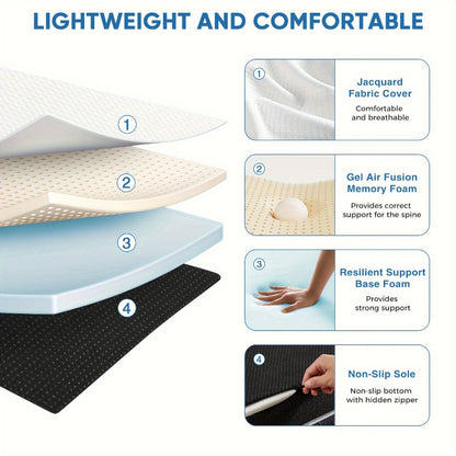 Tri-Fold Mattress Portable Folding Memory Foam Floor Mat with Washable Cover for Camping Guest Room Sleepover Kids Nap