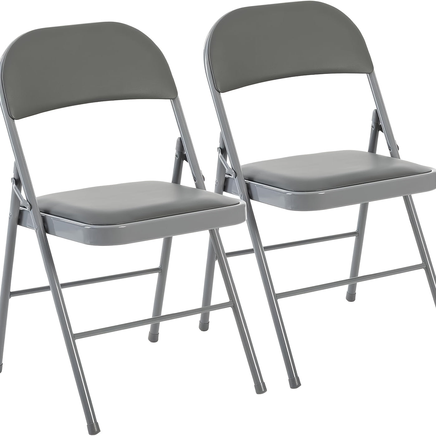 PU Leather Folding Chairs with Padded Seats & Steel Frame, Portable Stackable Chairs for Events Weddings Dining Home Office Church, 2 4 8 10 12 20 Packs Available in Khaki Black Grey