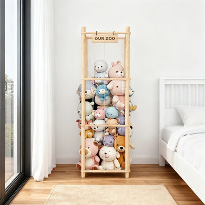 Spacious Doll Storage Shelf, Wooden Organizer, Easy Assembly, Space-Efficient, Elegant And Easy, Ideal for Game Rooms, Bedrooms, And Living Areas