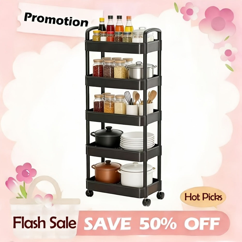 Multipurpose Rolling Storage Cart, File Cart & Storage Rack for Office, Kitchen, Bathroom, Garage, Bedroom & Outdoor Use, Available in Multiple Styles & Colors