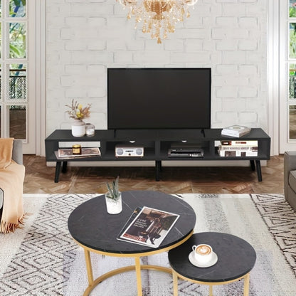 59-Inch Wood TV Stand with Cable Management for Practical Everyday Home Use in Living Room detail image - detail view 11