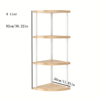 Corner Bookshelf 3/4/5/6 Tier Iron Shelving Unit, Freestanding Corner Storage Shelf for Living Room Bedroom Office, Modern Minimalist Heavy-Duty Space-Saving Decorative Corner Rack