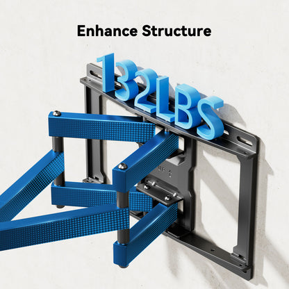 Fits 40-86" TV Mount, Holds 132 Lbs Full Motion TV Wall Mount, Full Motion TV Wall Mount, Pre-Assembled TV Mount, Tool-Free Tilt, Rotate, Extend, Up to VESA 600 X 400Mm, 12"/16"Wood Studs