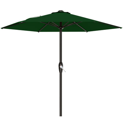[UV Protection] 7.5' Umbrella Outdoor Patio, Pool Market Umbrella W/ 6 Fiberglass Ribs, Table Umbrella With Crank UV Protection For Porch, Deck, Yard, Garden