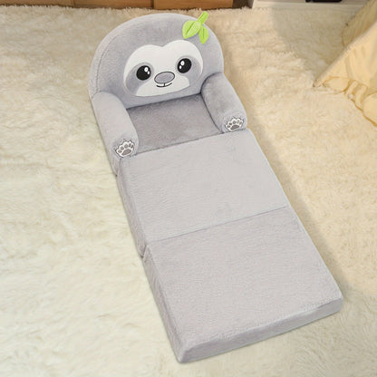 Cute Panda Kids Foldable Sofa Chair, 2-in-1 Plush Animal Lounger with High-Density Foam, Comfortable Children's Reading Couch for Bedroom Decor, Perfect Birthday & Holiday Gift