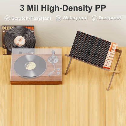 100/50/25pcs 12In LP Crystal Vinyl Record Outer Sleeves for Album Covers - 3 Mil Archival-Grade, 12.75"X12.75", Perfect Fit for Single/Double Lps & Gatefolds