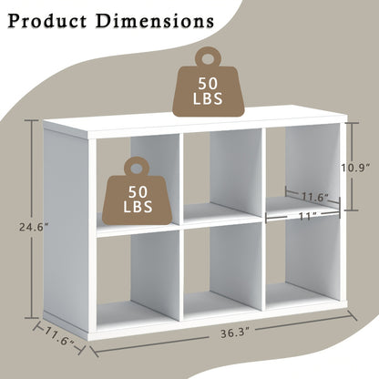 2/3/4/6/8/9 Thick Frame Bookshelf, Open Back Panel Cube Storage Cabinet, Floor-standing Bookshelf With Anti-tip Kit, Wooden Open Display Rack For Living Room, Bedroom, Study, White/chocolate Open Bookshelf, With Open Back