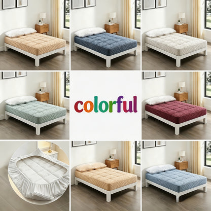 Folding Bed Topper Roll-Up | Soft Portable Mattress Pad for Bed Frame, Guest Room, Dorm & RV – Twin Full Queen King, Multiple Colors