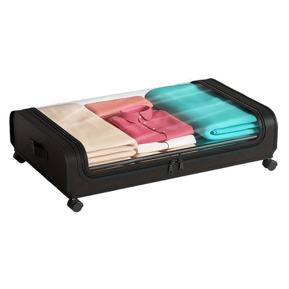 [Under Bed Storage] 1/2pcs Rolling Under Bed Metal Drawer - Under Bed Storage with Wheels for Clothes, Blankets, Books, Bedding, Shoes - Storage Containers, Organizer.1pc In A Gray Storage Box,, Hanger