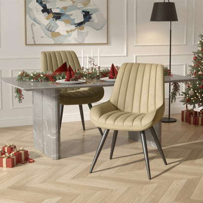 Modern Dining Chairs Set Of 2/4! Comfy Dining Room Chairs Reception Chair with Thick Cushions, Upholstered Fabric Kitchen Side Chairs with Metal Legs Suitable for Office Bar Kitchen Dining Room