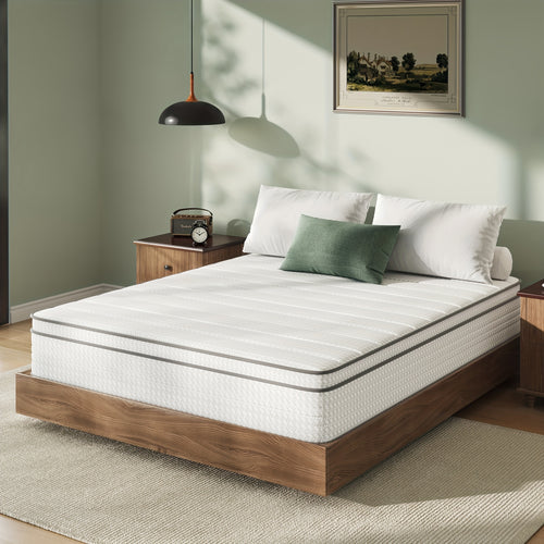 [Hybrid Foam Mattress] Novilla 6 Inch 8 Inch Hybrid Foam Mattress, SmartS Coil, Pillow Top Design And Motion Isolation