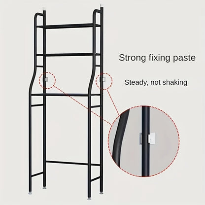 Over Toilet Storage Rack 3-Tier Modern Minimalist No Drill Includes Installation Tools for Toilet Paper Towels Bathroom Essentials Small Bathroom