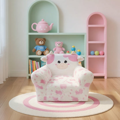 Kids Sofa/Teens - Ultra-Soft Teddy Bear Fleece And Machine-Washable Cover | 20"X15"X18" Ergonomic Support Chair, 5.6Lbs Lightweight | Breathable Skin-Friendly Lounger for Game Room/Playroom (Cozy Beige)